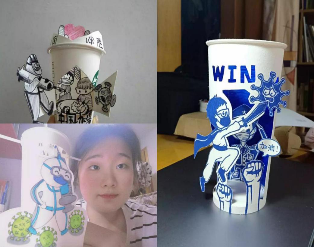 学生疫情主题手工作品